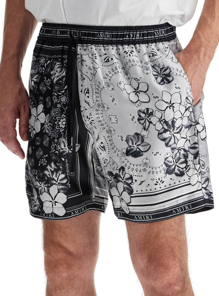 Amiri silk bandana print bermuda shorts