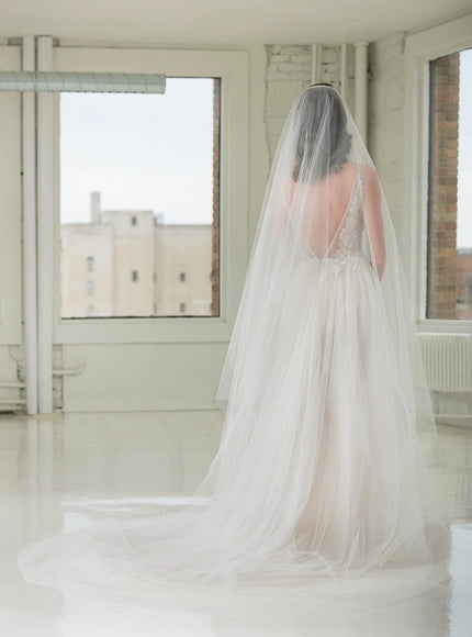 Helena Two-Tier Cathedral Crystal Veil