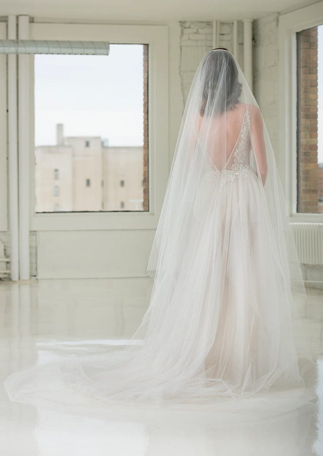 1901 Two-Tier Cathedral Handkerchief Veil