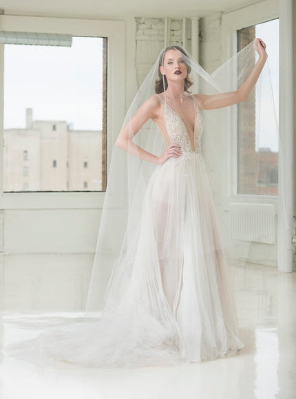 1901 Two-Tier Cathedral Handkerchief Veil