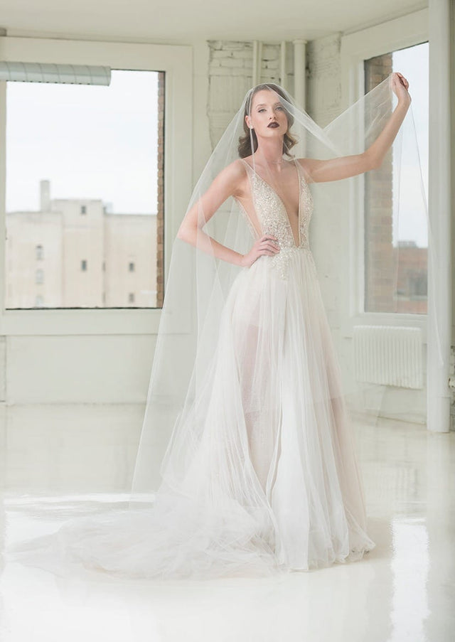 1901 Two-Tier Cathedral Handkerchief Veil