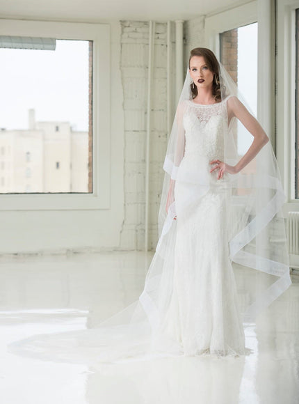 Hana Two-Tier Cathedral Pleated Horsehair Veil