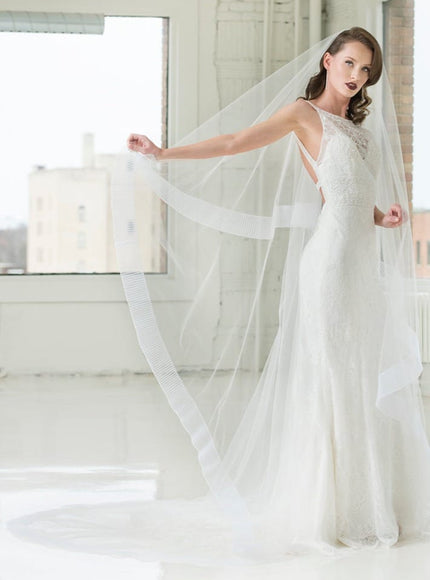 Hana Two-Tier Cathedral Pleated Horsehair Veil