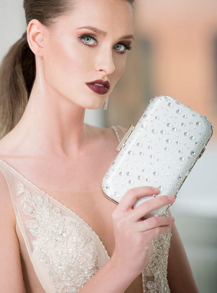 Hadley Crystal Polka Dot Clutch
