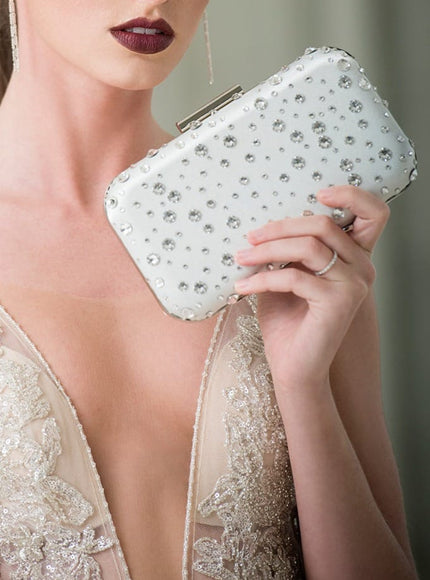 Hadley Crystal Polka Dot Clutch