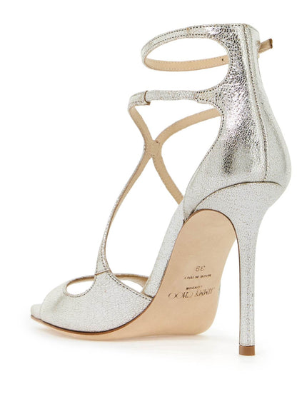 Jimmy Choo "95 azia laminate leather sand