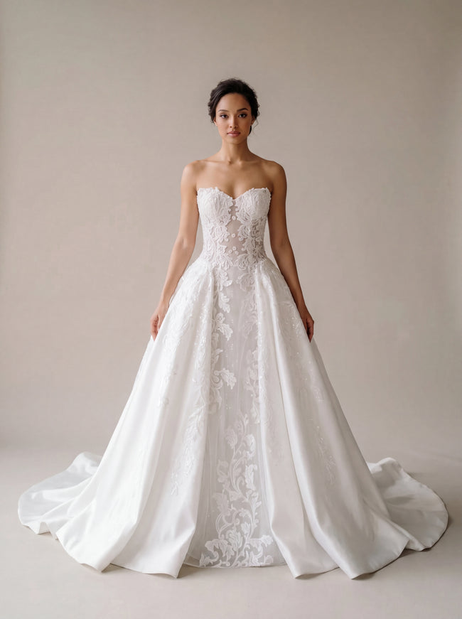Adeline Pearl Beaded Lace Ballgown Wedding Dress