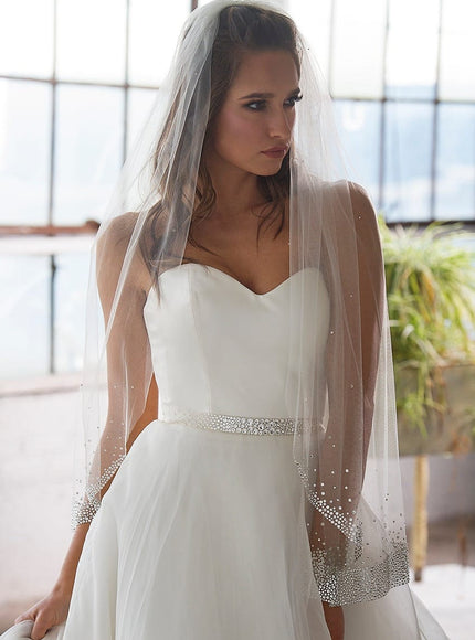 Ambrosia Heavy Crystal Fingertip Veil