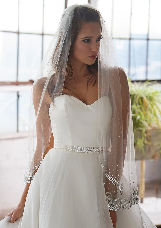 Ambrosia Heavy Crystal Fingertip Veil