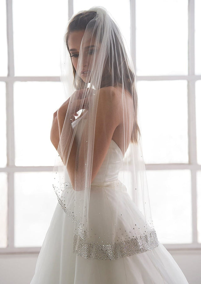 Ambrosia Heavy Crystal Fingertip Veil