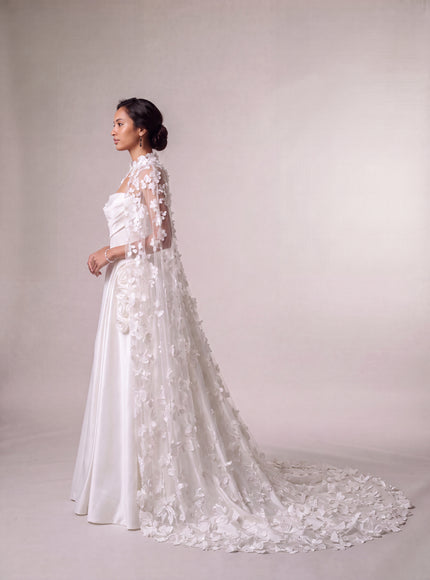 Ellie Belle Aurelia Floral Lace Bridal Cape