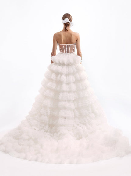 Gemy Maalouf Peacock Gown