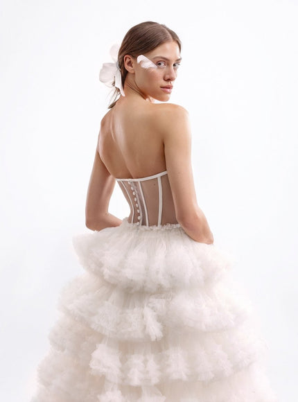 Gemy Maalouf Peacock Gown