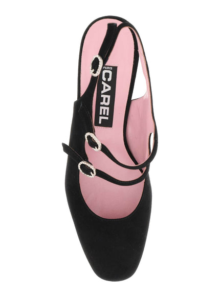 Carel suede banana slingback mary jane