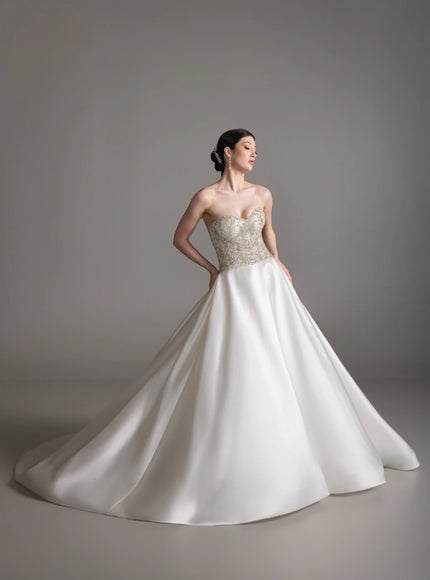 Lazaro Banu Mikado Ball Gown Wedding Dress