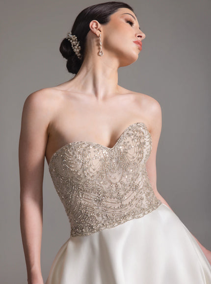 Lazaro Banu Mikado Ball Gown Wedding Dress