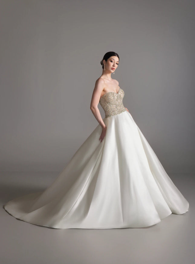Lazaro Banu Mikado Ball Gown Wedding Dress