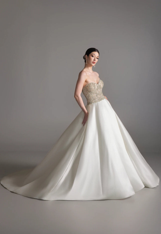 Lazaro Banu Mikado Ball Gown Wedding Dress