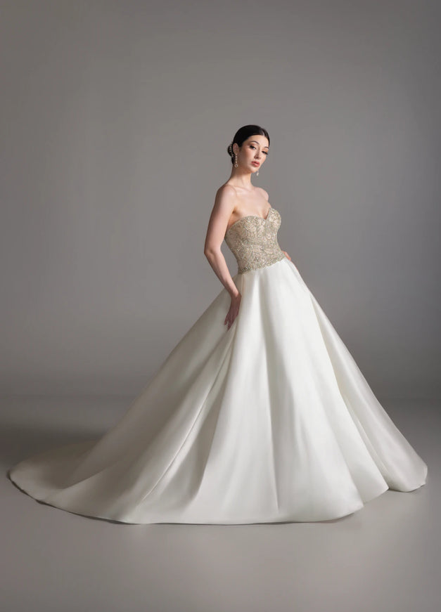 Lazaro Banu Mikado Ball Gown Wedding Dress