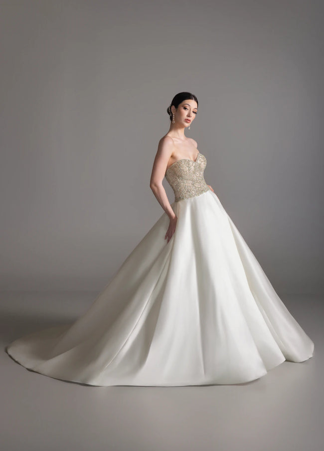 Lazaro Banu Mikado Ball Gown Wedding Dress