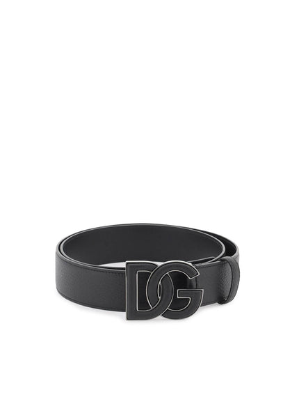 Dolce & Gabbana leather belt with dg logo buckle