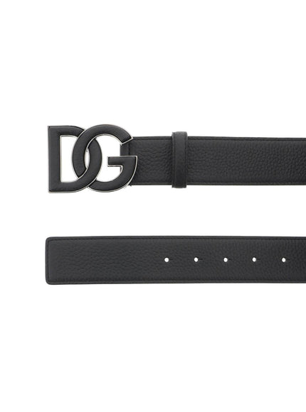 Dolce & Gabbana leather belt with dg logo buckle