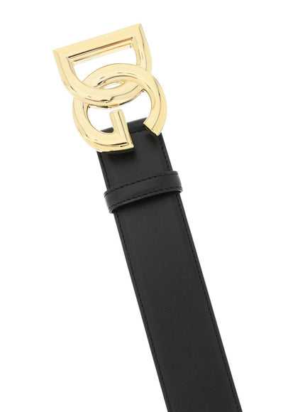 Dolce & Gabbana leather belt with logo buckle