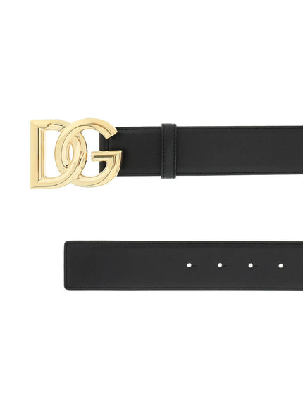 Dolce & Gabbana leather belt with logo buckle