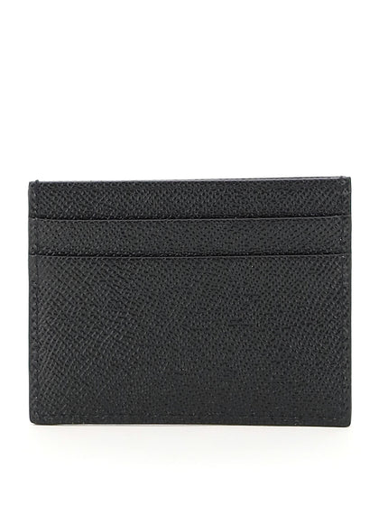 Dolce & Gabbana leather card holder with logo plaque