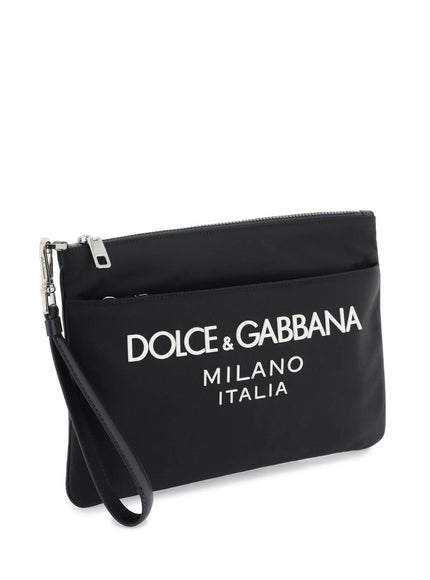 Dolce & Gabbana nylon pouch with rubberized logo