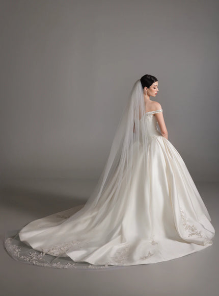 Lazaro Bronte Mikado Ball Gown Wedding Dress