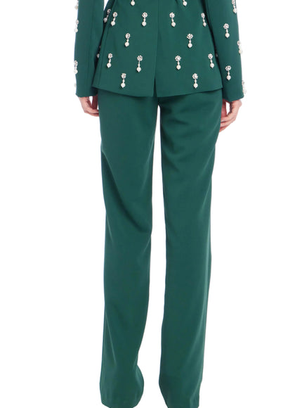 Model wearing Badgley Mischka Crepe Tailored Pants
