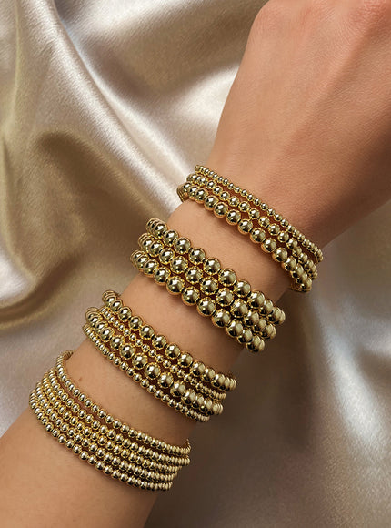 Zoe Lev 3mm Bead Bracelet Stack