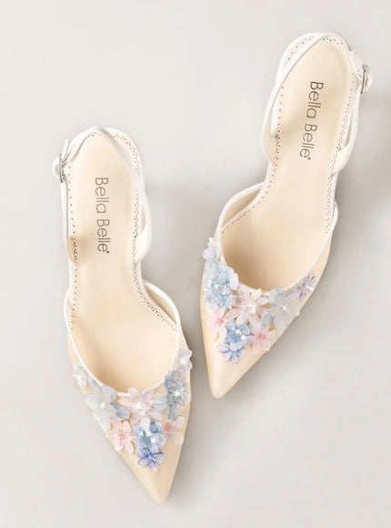 Bella Belle Becca Floral Slingback Heels