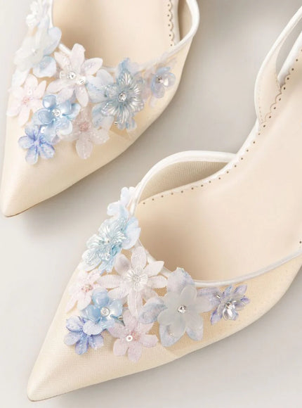 Bella Belle Becca Floral Slingback Heels