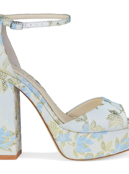 Bella Belle Catarina Blue Floral Platform Sandals