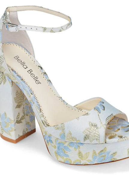 Bella Belle Catarina Blue Floral Platform Sandals