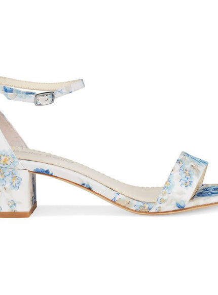 Bella Belle Vanessa Blue Floral Block Heels