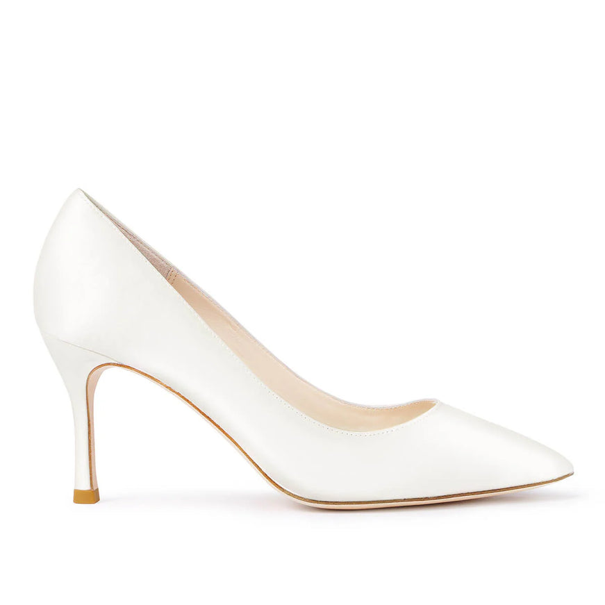 Bella Belle Diana Ivory Silk Pointed Toe Bridal Pump