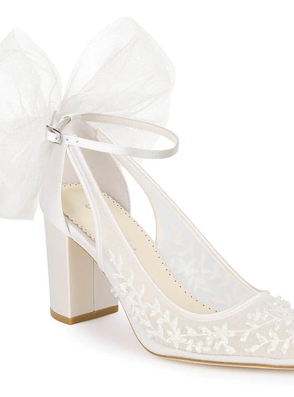 Bella Belle Easton Slingback Block Heel Bridal Shoes