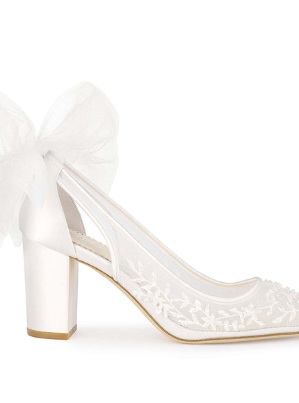 Bella Belle Easton Slingback Block Heel Bridal Shoes