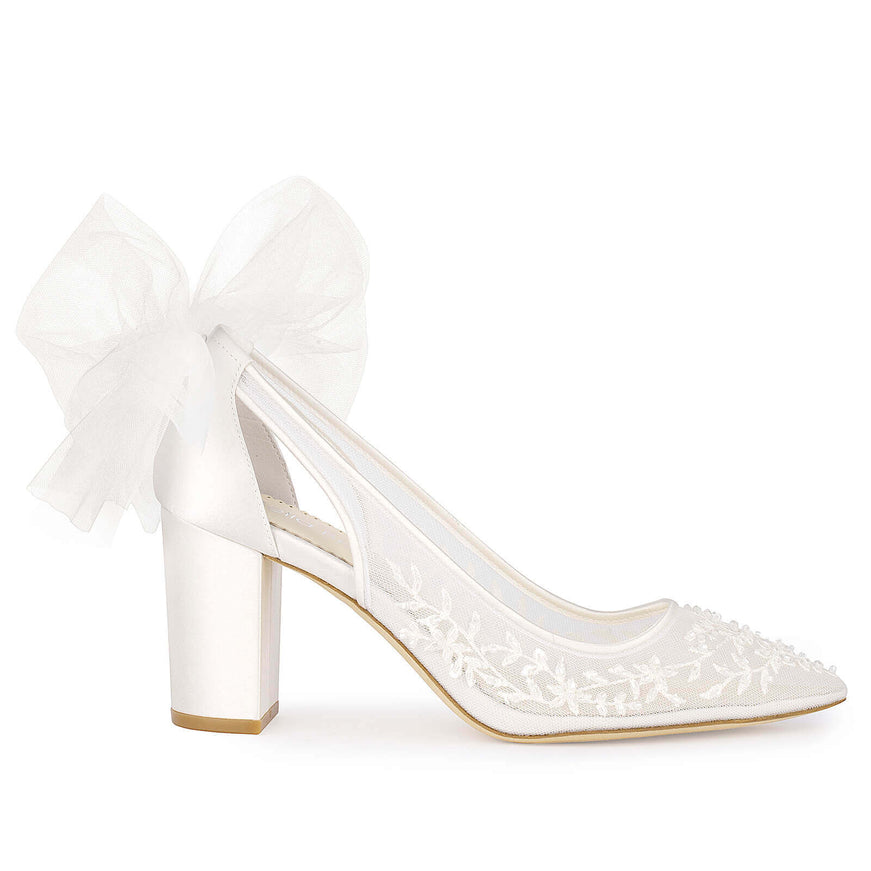 Bella Belle Easton Slingback Block Heel Bridal Shoes
