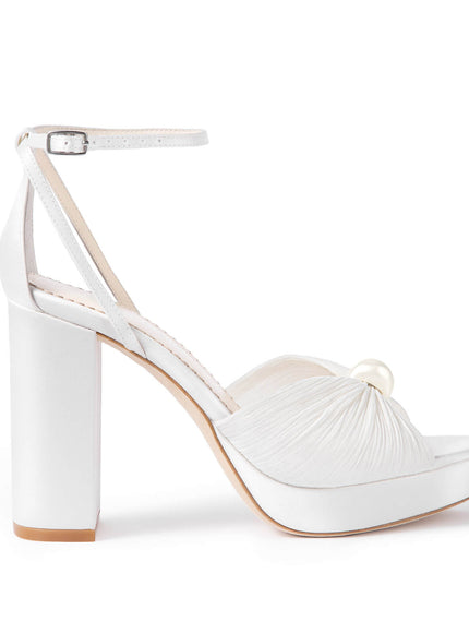 Bella Belle Lexi Pearl Platform Ankle Strap Sandals
