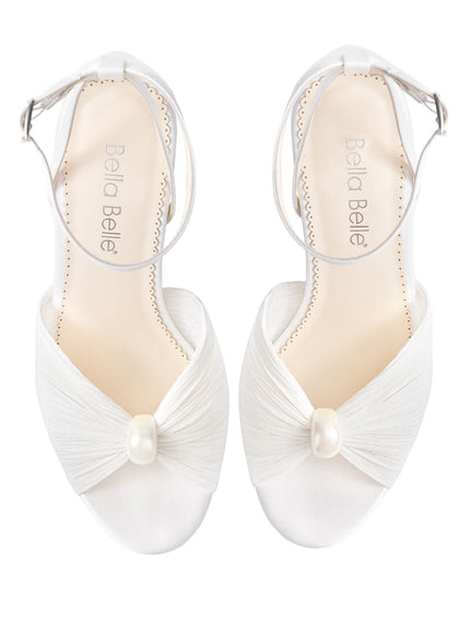 Bella Belle Lexi Pearl Platform Ankle Strap Sandals
