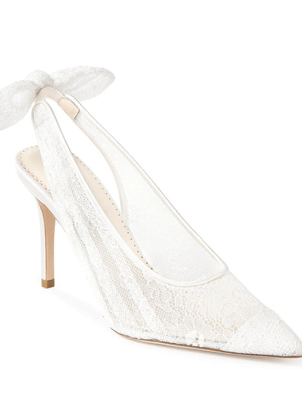 Bella Belle Monroe Lace Slingback Stiletto Ivory