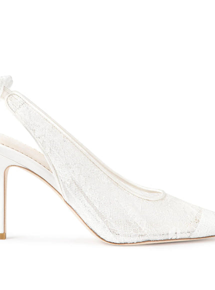 Bella Belle Monroe Lace Slingback Stiletto Ivory