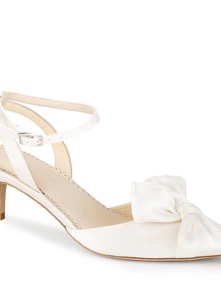 Bella Belle Raven Slingback Kitten Heels with Bow