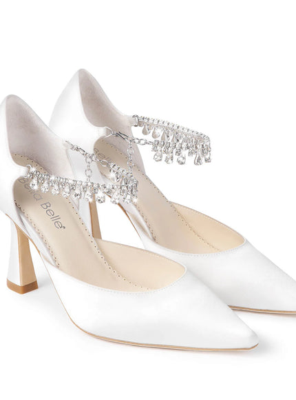 Bella Belle Regina Bridal Pumps with Crystal Ankle Strap
