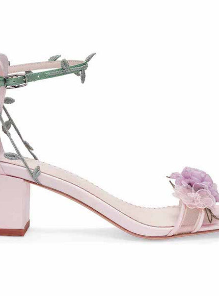 Bella Belle Ella Blush Floral Block Heel Sandals