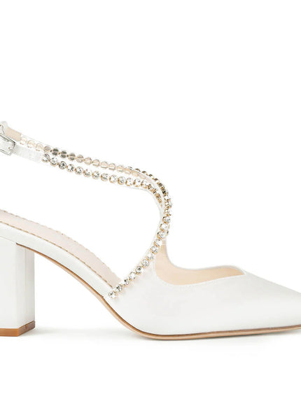 Bella Belle Massie Ivory Crystal Block Heel Bridal Shoe
